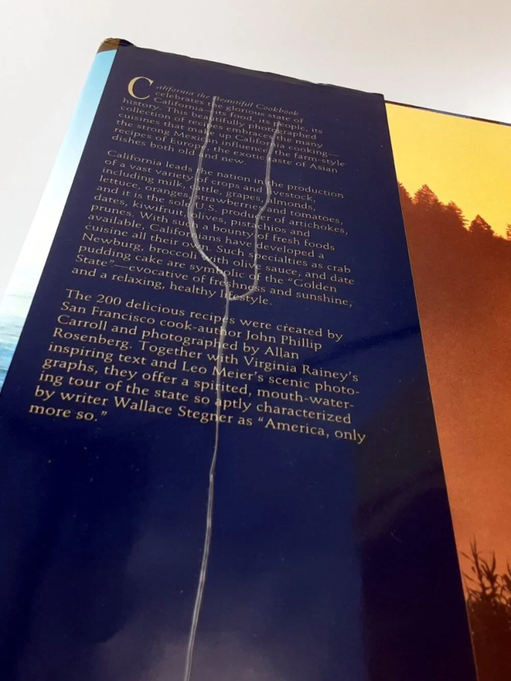 California the Beautiful Cookbook JOHN PHILLIP CARROLL, RAINEY 1998 HBDJ